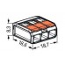 Kleme WAGO 3 x 0,2-4 mm s polugom - 1/50