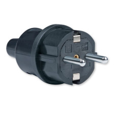 Utikač šuko - crni