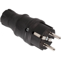 Utikač šuko MUT-28 - crni