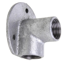 Koljeno 1/2" zidno sa pločicom - pocinčano