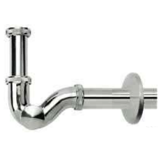 Sifon za umivaonik "P" - metalni, kromirani