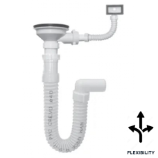 Sifon ø 115 mm za sudoper 1/1 + 1kp