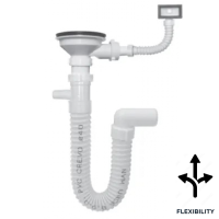 Sifon ø 115 mm za sudoper 1/1 + pp + 1kp