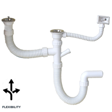 Sifon za sudoper fleksibilni 2/2 +pp + 1kp - 960009