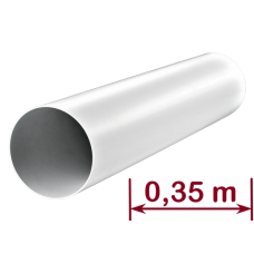 Cijev ventilacijska ø100 mm x 0,35 m - okrugla