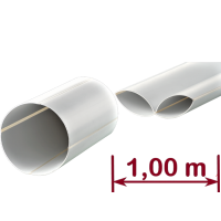 Cijev ventilacijska ø100 mm x 1 m - okrugla - sklopiva