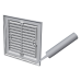 Rešetka ventilacijska 250 x 250 mm - fiksna
