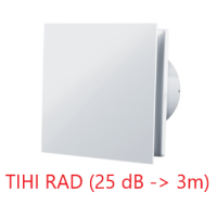 Ventilator ø 100 mm - dekorativni dizajn - bijeli