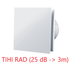 Ventilator ø 100 mm - dekorativni dizajn - bijeli