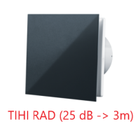 Ventilator ø 100 mm - dekorativni dizajn - crni