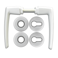 Garnitura "Mara" bijela - sa rozetama - cilindar