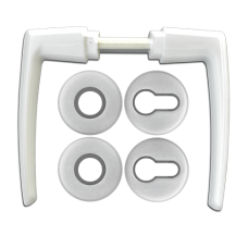 Garnitura "Mara" bijela - sa rozetama - cilindar