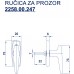 Ručica za prozor - poluoliva