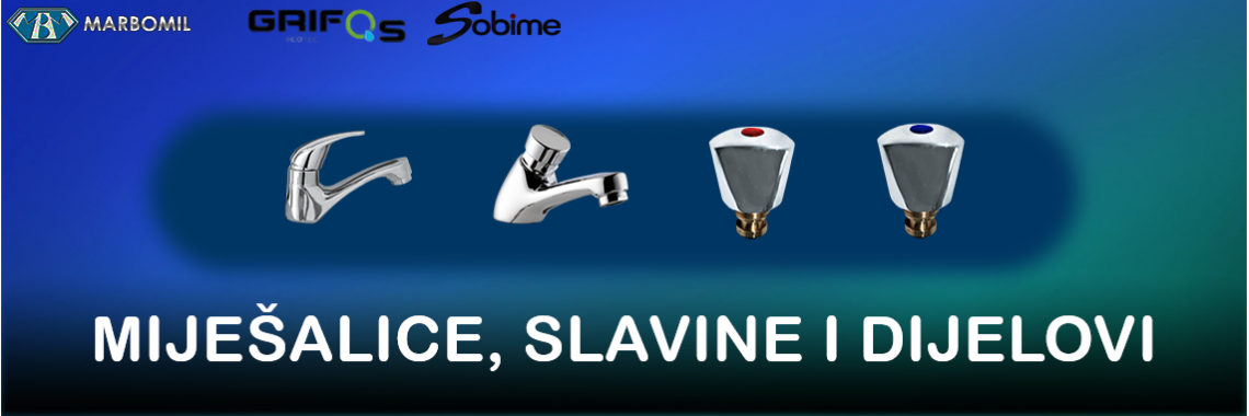 miješalice, slavine i dijelovi